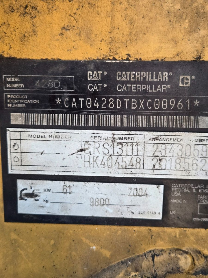 CAT 428D - Backhoe loader: gambar 4 CAT 428D - Backhoe loader: gambar 4