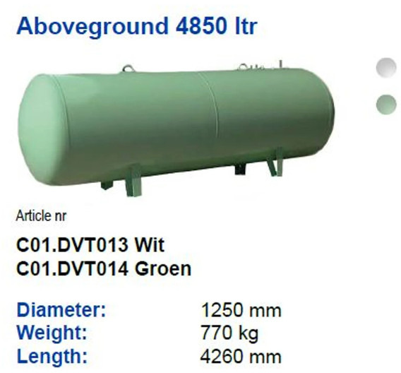 De Visser Propaan/Butaan LPG tank 4850 L (2,43 ton) Gastank, Gas, Gaz, LPG, GPL, Propane, Butane Ø 1250 including tank fittings - Tangki bahan bakar: gambar 4 De Visser Propaan/Butaan LPG tank 4850 L (2,43 ton) Gastank, Gas, Gaz, LPG, GPL, Propane, Butane Ø 1250 including tank fittings - Tangki bahan bakar: gambar 4