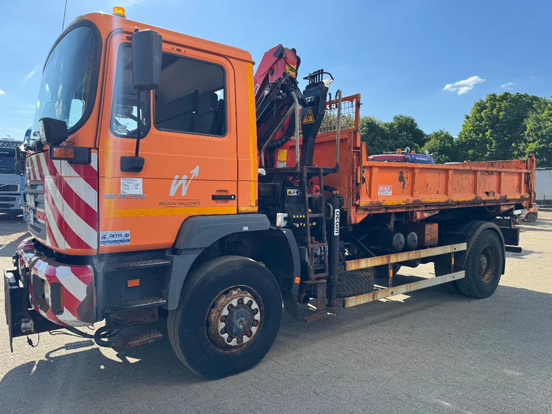 MAN ME18.250 **4x4-TIPPER+PALFINGER PK8500-BELGIAN TRUCK** - Truk jungkit, Truk derek: gambar 3 MAN ME18.250 **4x4-TIPPER+PALFINGER PK8500-BELGIAN TRUCK** - Truk jungkit, Truk derek: gambar 3
