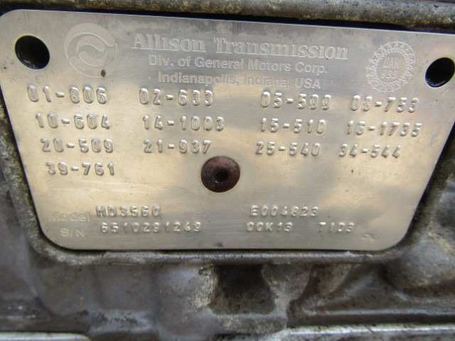 ALLISON HD3560 TID 3 GEARBOX - Gearbox untuk Kendaraan Kota/ Khusus: gambar 3 ALLISON HD3560 TID 3 GEARBOX - Gearbox untuk Kendaraan Kota/ Khusus: gambar 3