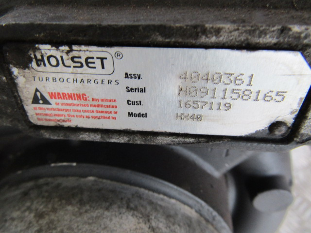 DAF CF 75 PACCAR PR228(310) TURBO TYPE ‘HOLSET’ HX40 P/NO 1657119 - Turbo untuk Truk: gambar 3 DAF CF 75 PACCAR PR228(310) TURBO TYPE ‘HOLSET’ HX40 P/NO 1657119 - Turbo untuk Truk: gambar 3