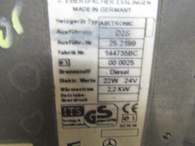 EBERSPACHER “AIRTRONIC” NIGHT HEATER TYPE D2 & D1LC CHOICE AVAILABLE SUITS MAN AND MERCEDES - Kabin dan interior untuk Truk: gambar 4 EBERSPACHER “AIRTRONIC” NIGHT HEATER TYPE D2 & D1LC CHOICE AVAILABLE SUITS MAN AND MERCEDES - Kabin dan interior untuk Truk: gambar 4