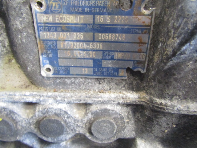 MAN TGS ZF 16S 2220TD MANUAL GEARBOX - Suku Cadang Mesin untuk Truk: gambar 3 MAN TGS ZF 16S 2220TD MANUAL GEARBOX - Suku Cadang Mesin untuk Truk: gambar 3