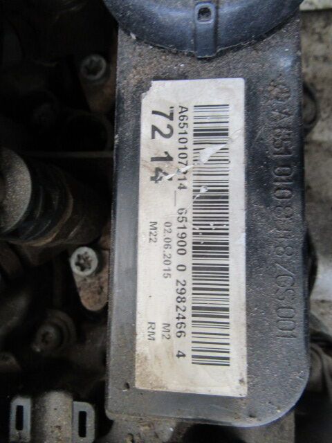 MERCEDES VITO 651.900.2.2 ENGINE COMPLETE 2015 EURO 6 ONLY 40,000 MILES (PARTS ONLY DAMAGED BLOCK) - Mesin untuk Truk: gambar 1 MERCEDES VITO 651.900.2.2 ENGINE COMPLETE 2015 EURO 6 ONLY 40,000 MILES (PARTS ONLY DAMAGED BLOCK) - Mesin untuk Truk: gambar 1
