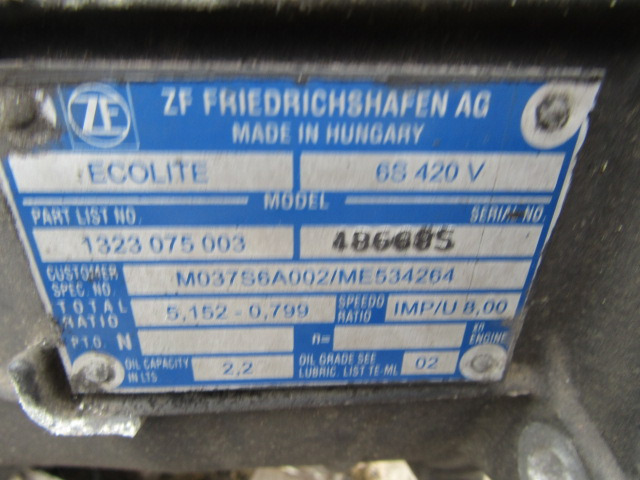 MITSUBISHI FUSO 6 SPEED MANUAL ZF GEARBOX TYPE 6S 420V - Gearbox untuk Truk: gambar 4 MITSUBISHI FUSO 6 SPEED MANUAL ZF GEARBOX TYPE 6S 420V - Gearbox untuk Truk: gambar 4