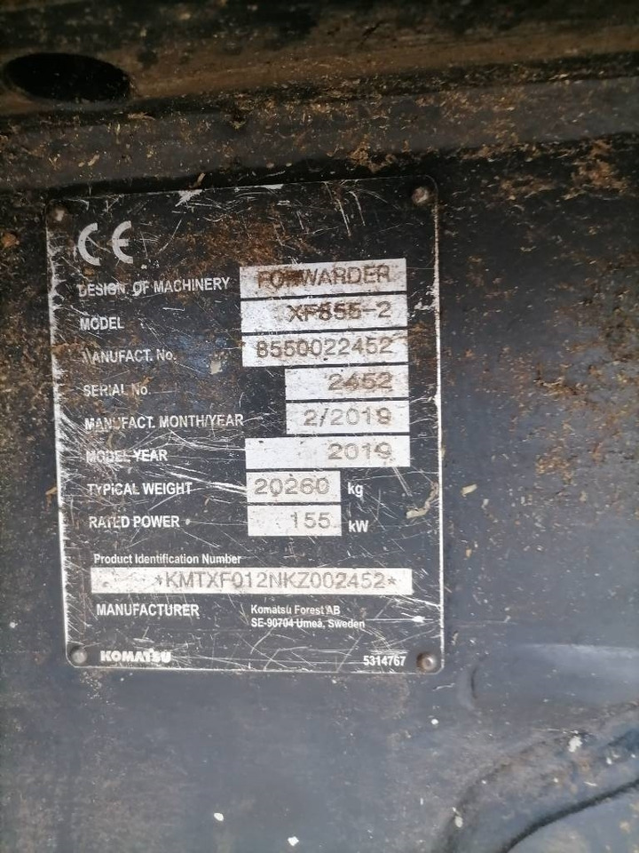 Forwarder Komatsu 855: gambar 8