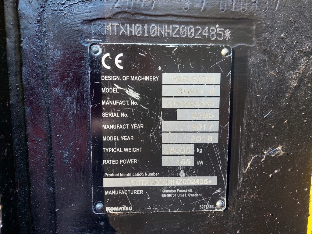 Komatsu 911 - Peralatan pemanen: gambar 2 Komatsu 911 - Peralatan pemanen: gambar 2