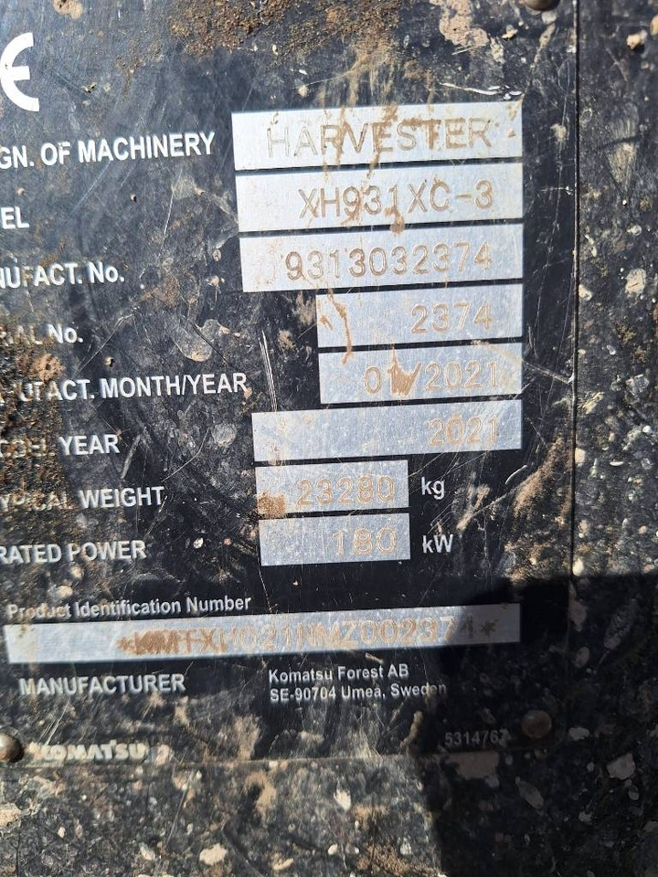 Peralatan pemanen Komatsu 931 XC: gambar 10 Peralatan pemanen Komatsu 931 XC: gambar 10