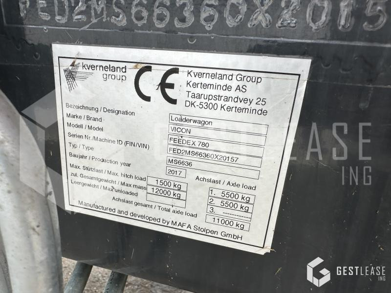 Keranjang pemuatan sendiri Vicon Feedex 780: gambar 13