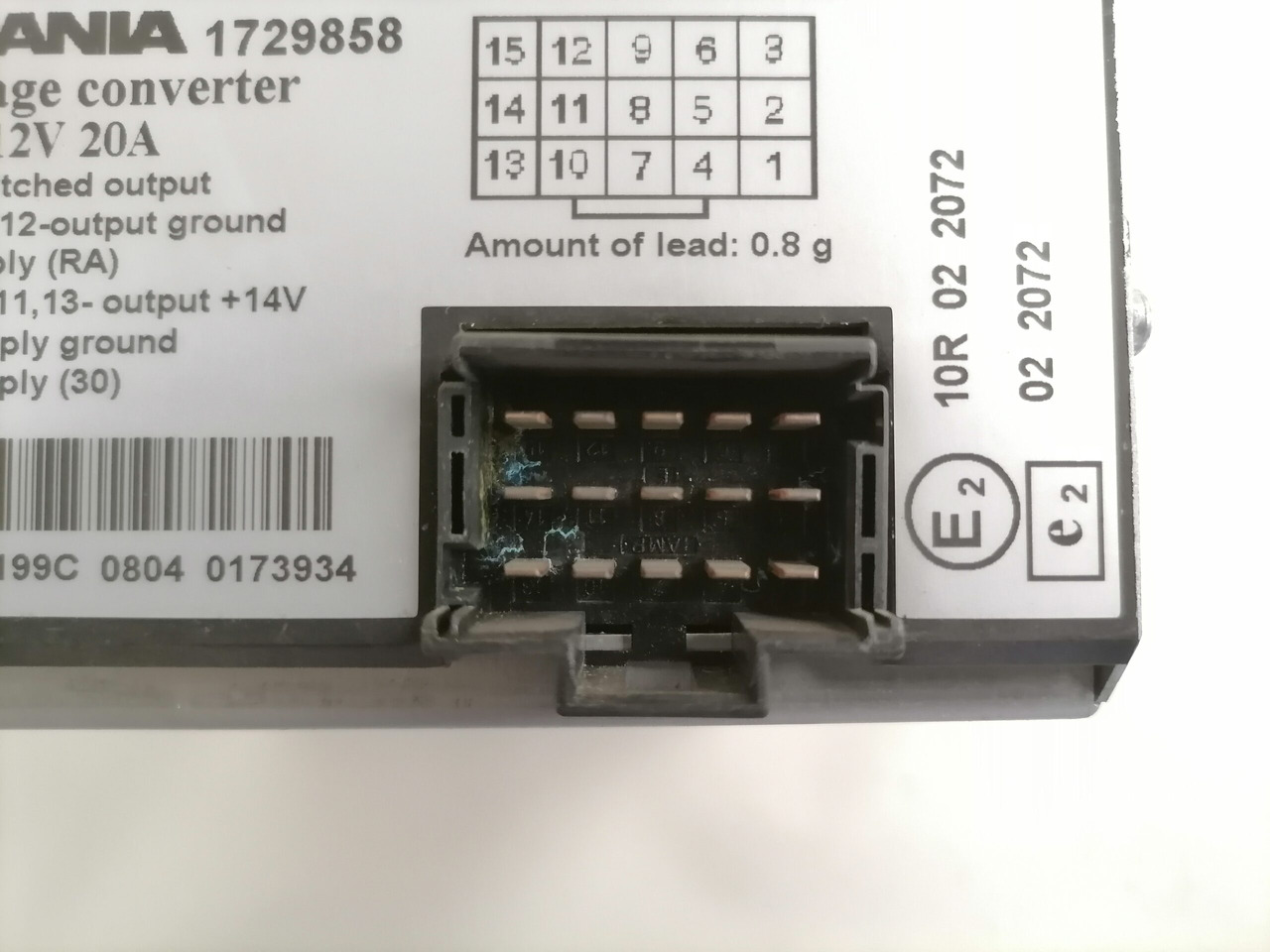 Scania Voltage converter 1729858 - Sistem listrik untuk Truk: gambar 3 Scania Voltage converter 1729858 - Sistem listrik untuk Truk: gambar 3