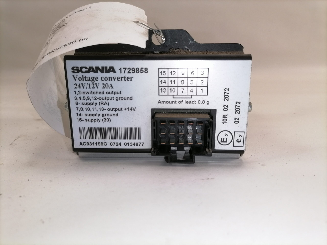 Scania Voltage converter 1729858 - Sistem listrik untuk Truk: gambar 2 Scania Voltage converter 1729858 - Sistem listrik untuk Truk: gambar 2