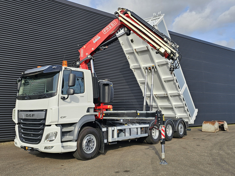 DAF CF 530 8x4-4 / FASSI 27.5 t/m CRANE + TIPPER - Truk jungkit, Truk derek: gambar 2 DAF CF 530 8x4-4 / FASSI 27.5 t/m CRANE + TIPPER - Truk jungkit, Truk derek: gambar 2