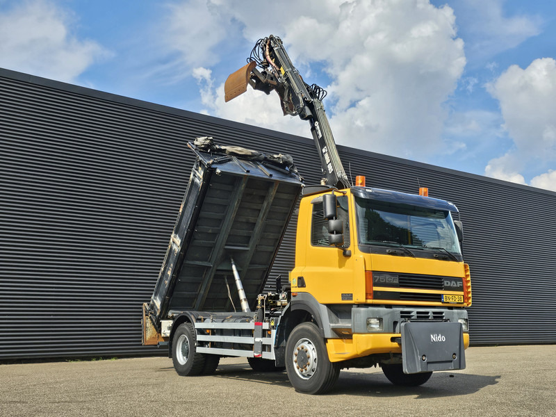 DAF CF 75.250 4X4 / HIAB CRANE + TIPPER / MANUAL / SPRING - Truk jungkit, Truk derek: gambar 4 DAF CF 75.250 4X4 / HIAB CRANE + TIPPER / MANUAL / SPRING - Truk jungkit, Truk derek: gambar 4