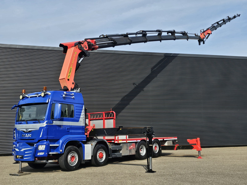 MAN TGS 35.500 8x4-6 / PALFINGER 92 t/m CRANE +JIB - Truk flatbed: gambar 1 MAN TGS 35.500 8x4-6 / PALFINGER 92 t/m CRANE +JIB - Truk flatbed: gambar 1