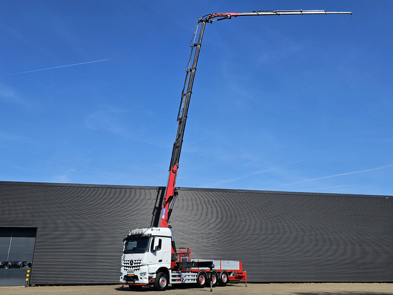 Mercedes-Benz AROCS 2553 / 8X4-4 / HMF 50TM CRANE / KRAN + JIB - Truk flatbed, Truk derek: gambar 3 Mercedes-Benz AROCS 2553 / 8X4-4 / HMF 50TM CRANE / KRAN + JIB - Truk flatbed, Truk derek: gambar 3