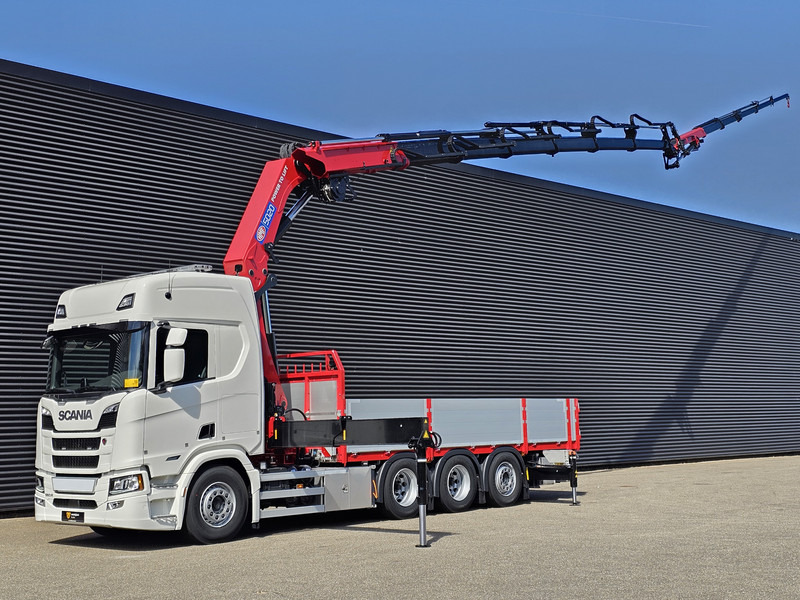 Scania 560R / HMF 50 t/m - JIB / LIER - Truk flatbed, Truk derek: gambar 1 Scania 560R / HMF 50 t/m - JIB / LIER - Truk flatbed, Truk derek: gambar 1