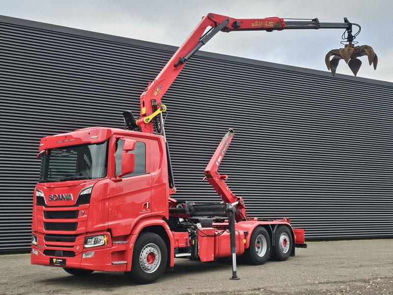 Scania R520 V8 6x2/4 / EPSILON CRANE + HOOKLIFT - Hook lift, Truk derek: gambar 1 Scania R520 V8 6x2/4 / EPSILON CRANE + HOOKLIFT - Hook lift, Truk derek: gambar 1