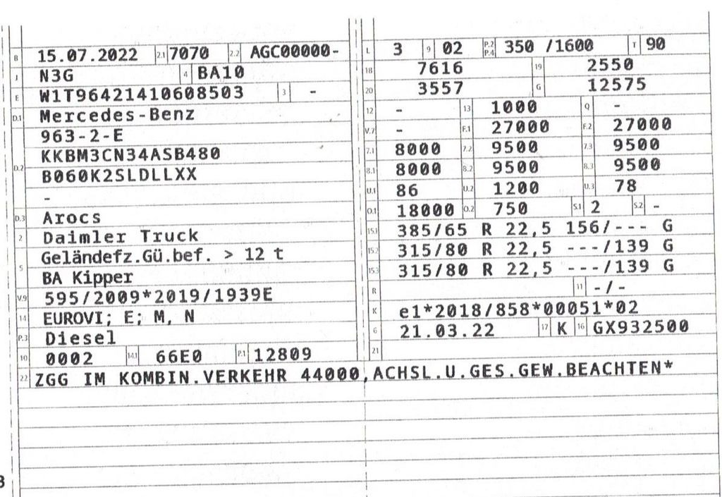 Mercedes-Benz 2648 6x4 3S. Kipper Meiller Bordmatik Top Zust. - Truk jungkit: gambar 3 Mercedes-Benz 2648 6x4 3S. Kipper Meiller Bordmatik Top Zust. - Truk jungkit: gambar 3