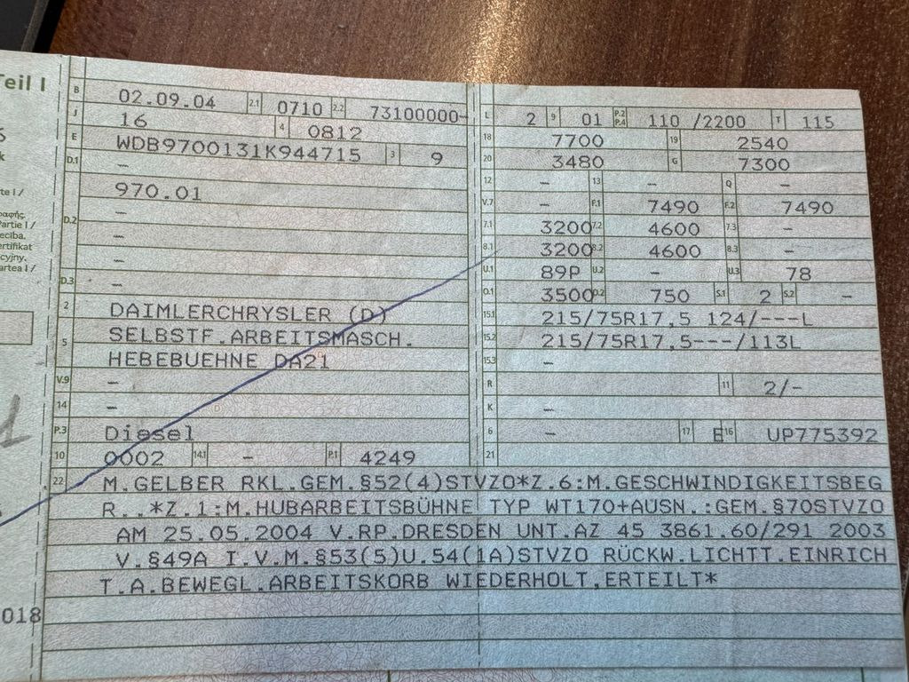 Mercedes-Benz 815 4x2 Hubarbeitsbühne Wumag 170 high 17 m Mercedes-Benz 815 4x2 Hubarbeitsbühne Wumag 170 high 17 m - Platform udara yang dipasang di truk, Van pengiriman: gambar 2 Mercedes-Benz 815 4x2 Hubarbeitsbühne Wumag 170 high 17 m Mercedes-Benz 815 4x2 Hubarbeitsbühne Wumag 170 high 17 m - Platform udara yang dipasang di truk, Van pengiriman: gambar 2