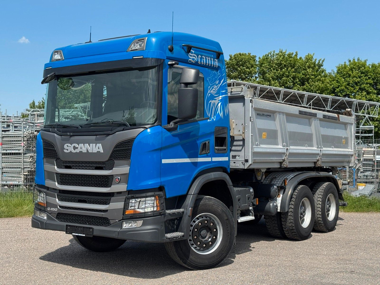 Scania G450 Meiller 3S. Kipper mit Bordmatik Top Zust. - Truk jungkit: gambar 4 Scania G450 Meiller 3S. Kipper mit Bordmatik Top Zust. - Truk jungkit: gambar 4