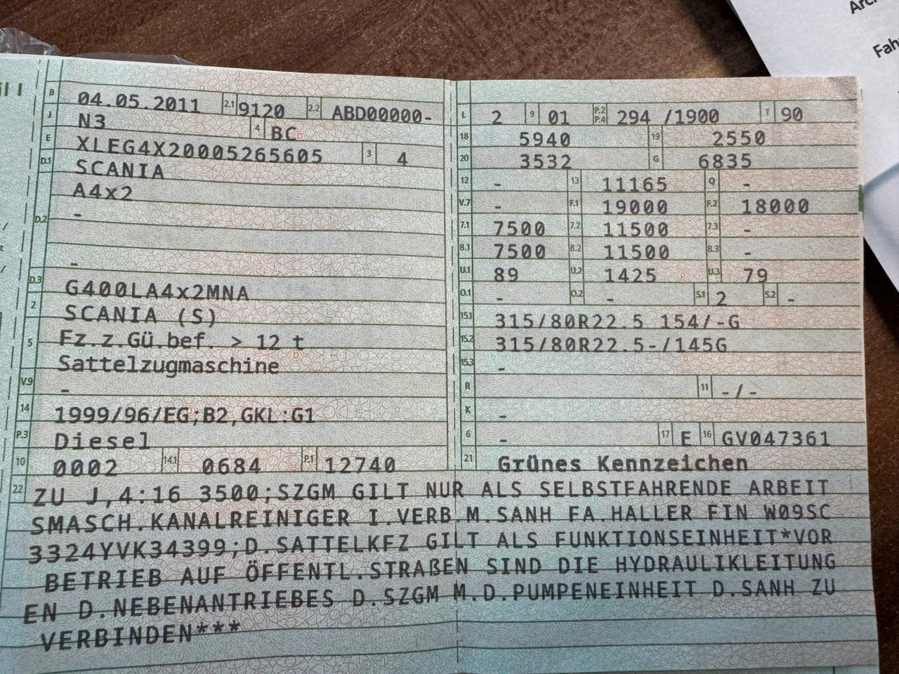 Scania G 400 Retarder & Kipphydraulik - Tractor head: gambar 2 Scania G 400 Retarder & Kipphydraulik - Tractor head: gambar 2