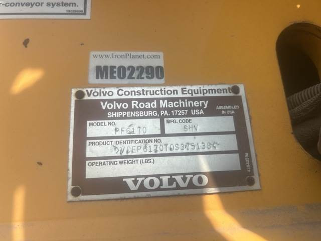 Volvo PF6170 - Paver aspal: gambar 5 Volvo PF6170 - Paver aspal: gambar 5