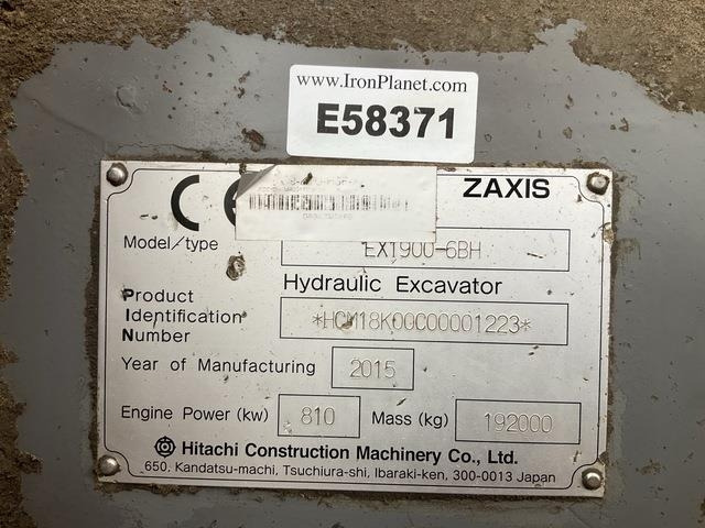 Hitachi EX1900-6BH - Ekskavator perayap: gambar 5 Hitachi EX1900-6BH - Ekskavator perayap: gambar 5