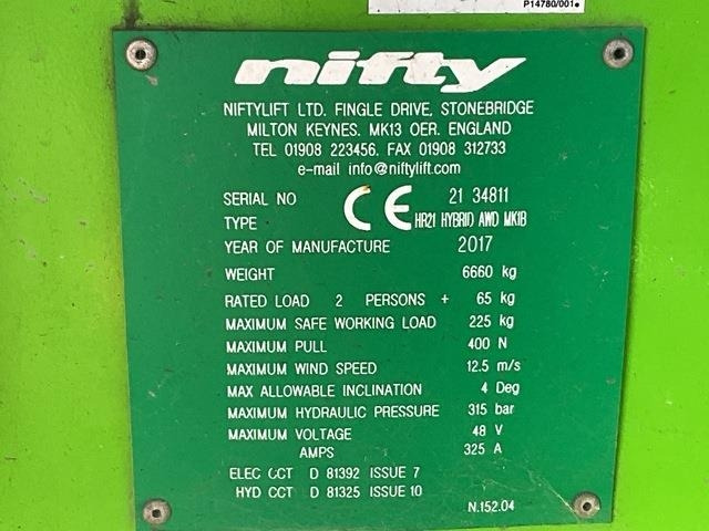 Niftylift HR21 - Boom artikulasi: gambar 5 Niftylift HR21 - Boom artikulasi: gambar 5