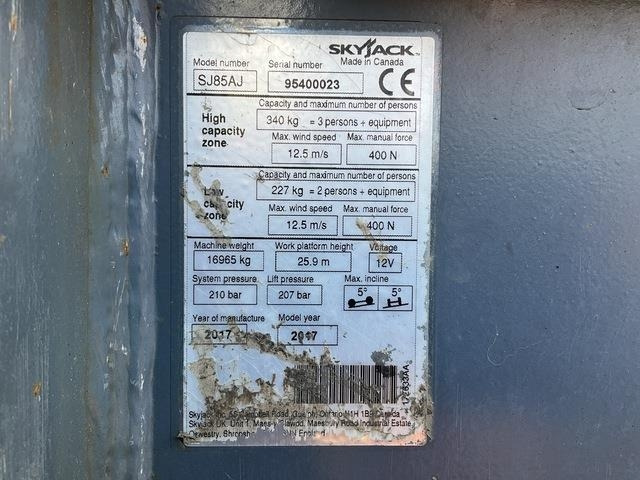 SkyJack SJ85AJ - Boom artikulasi: gambar 5 SkyJack SJ85AJ - Boom artikulasi: gambar 5