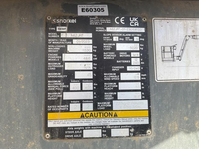 Snorkel A62VRT - Boom artikulasi: gambar 5 Snorkel A62VRT - Boom artikulasi: gambar 5