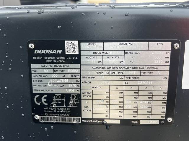 Doosan B30X-7 PLUS - Forklift listrik: gambar 5 Doosan B30X-7 PLUS - Forklift listrik: gambar 5