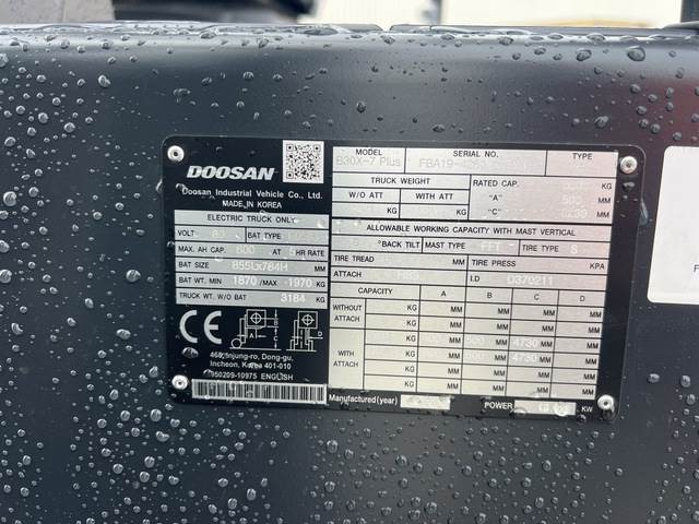 Doosan B30X-7 PLUS - Forklift listrik: gambar 5 Doosan B30X-7 PLUS - Forklift listrik: gambar 5