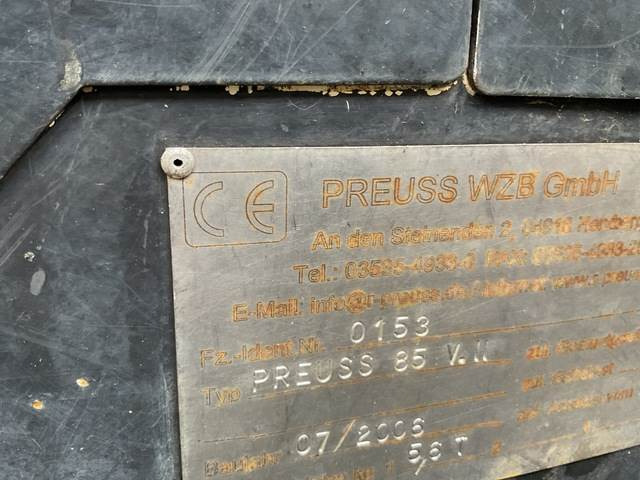 Peralatan pemanen Preuss 85V.II: gambar 6