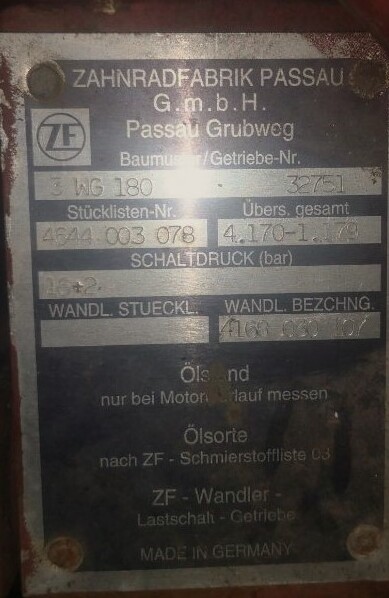 ZF 3 WG 180 - Gearbox untuk Truk: gambar 3 ZF 3 WG 180 - Gearbox untuk Truk: gambar 3