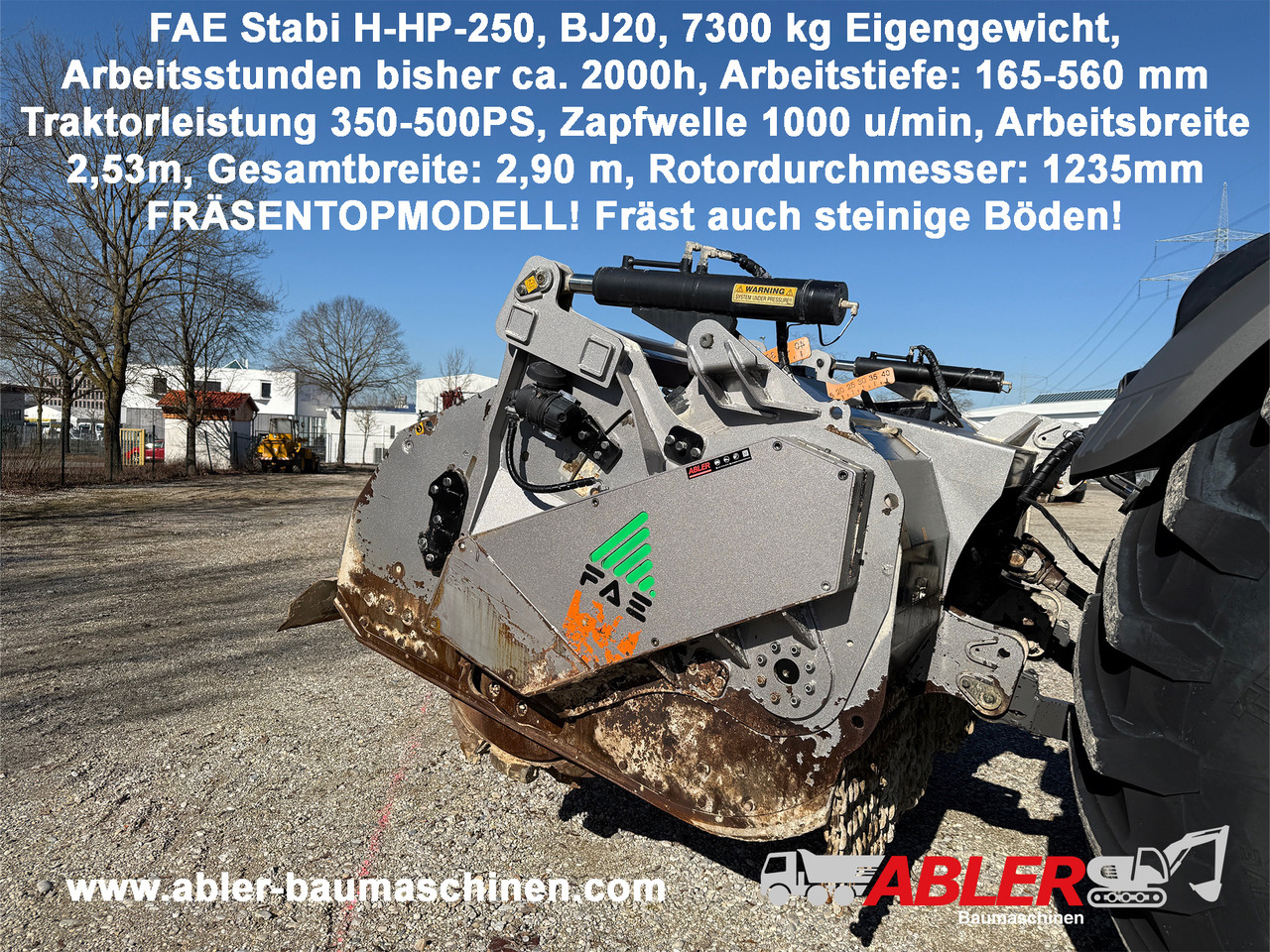 FAE STABI H/HP/250 Bodenstabilisierungsfräse Asphaltrecycler - Lampiran untuk Peralatan konstruksi: gambar 1 FAE STABI H/HP/250 Bodenstabilisierungsfräse Asphaltrecycler - Lampiran untuk Peralatan konstruksi: gambar 1