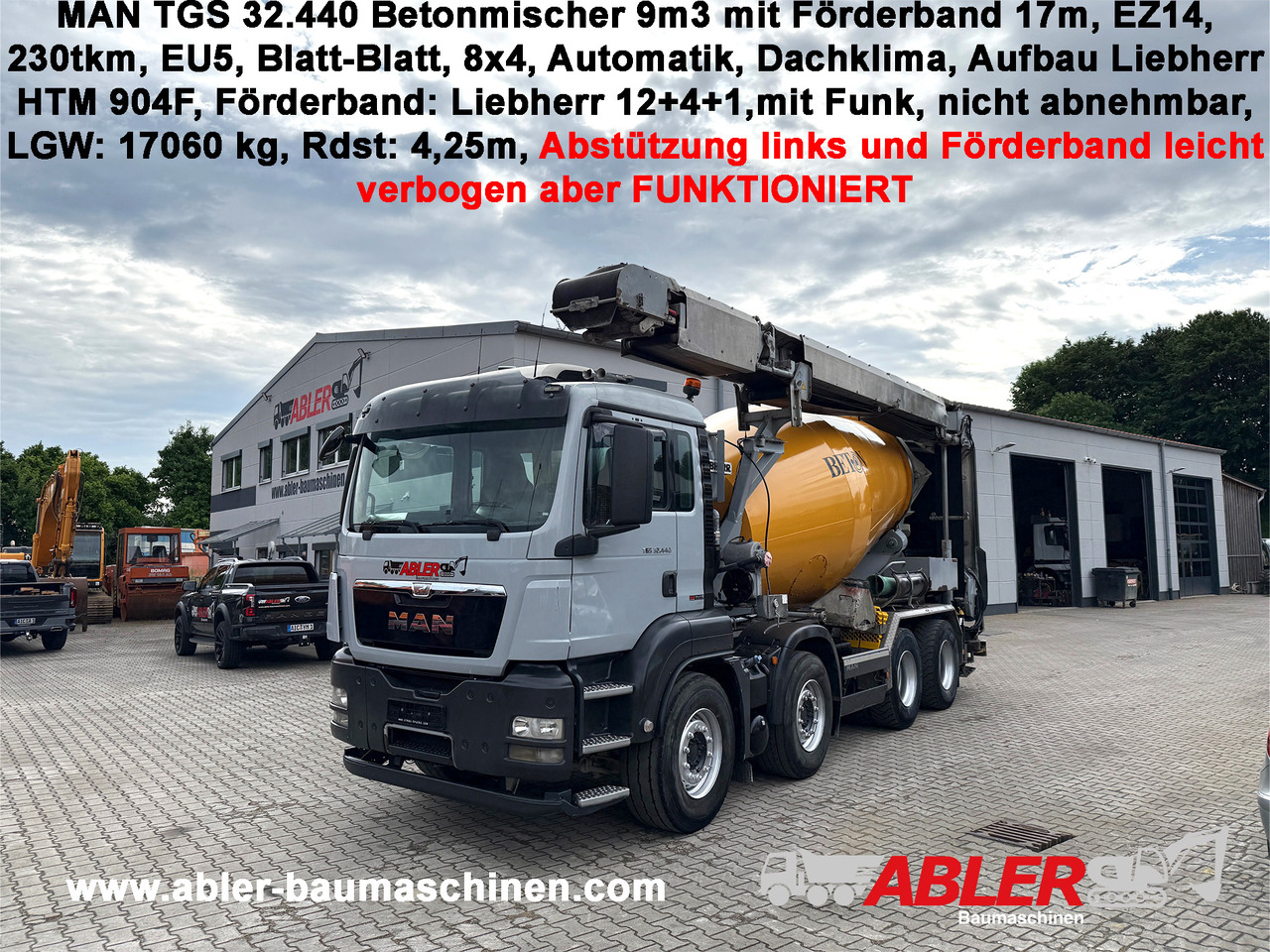 MAN TGS 32.440 Betonmischer 9m3 mit Förderband Liebherr - Truk pengaduk beton: gambar 1 MAN TGS 32.440 Betonmischer 9m3 mit Förderband Liebherr - Truk pengaduk beton: gambar 1
