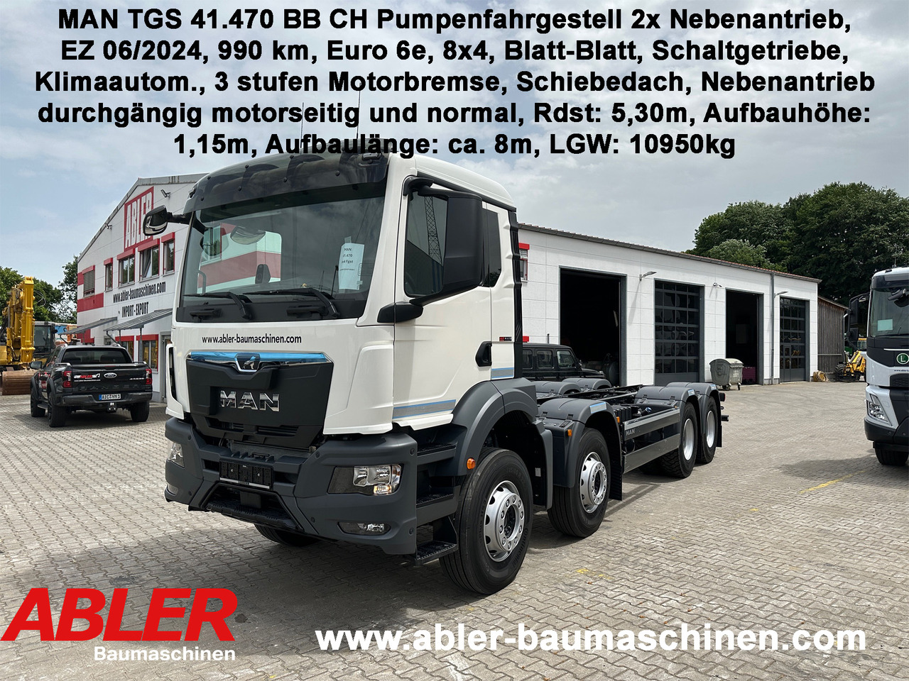 MAN TGS 41.470 8x4 BB CH Pumpenfahrgestell 2x Nebenatrieb - Truk sasis: gambar 1 MAN TGS 41.470 8x4 BB CH Pumpenfahrgestell 2x Nebenatrieb - Truk sasis: gambar 1