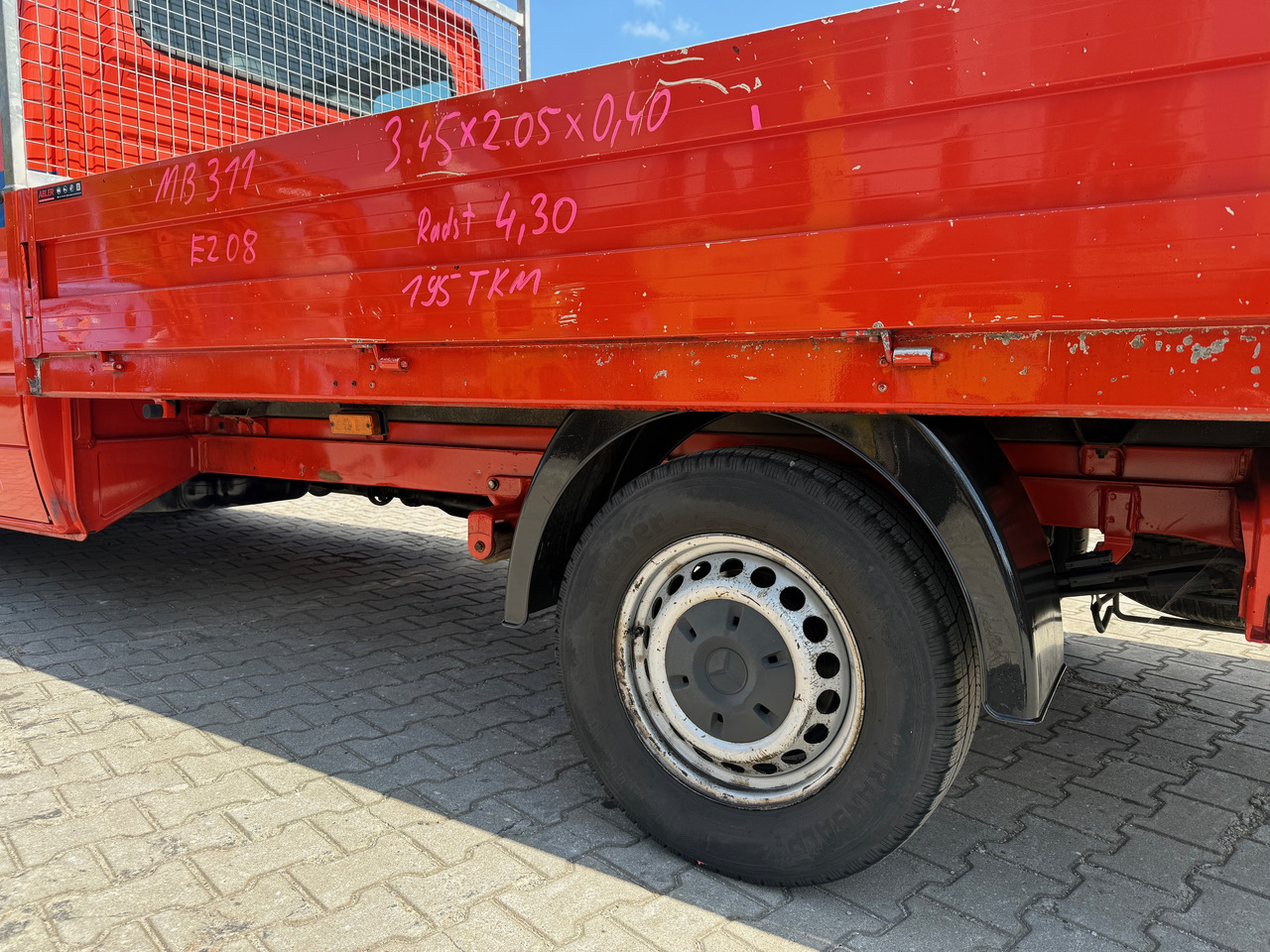 Truk flatbed Mercedes-Benz 311 Sprinter Pritsche AHK: gambar 8