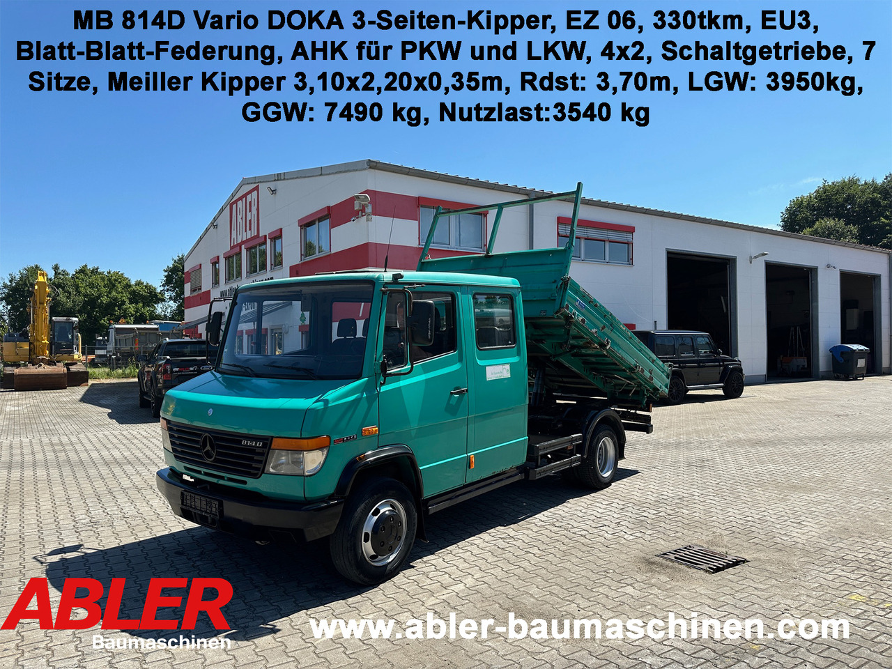 Mercedes-Benz 814 D Vario DOKA 3-Seiten-Kipper Meiller - Truk jungkit: gambar 1 Mercedes-Benz 814 D Vario DOKA 3-Seiten-Kipper Meiller - Truk jungkit: gambar 1