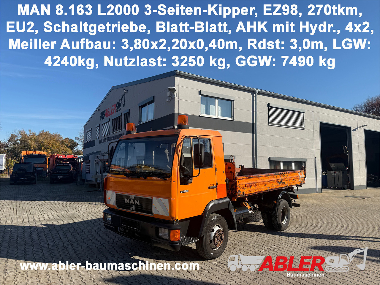 MAN 8.163 L2000 3-Seiten-Kipper AHK - Peralatan lainnya: gambar 1 MAN 8.163 L2000 3-Seiten-Kipper AHK - Peralatan lainnya: gambar 1