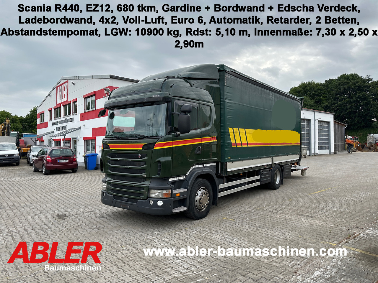 Scania R440 Pritsche Plane Bordwände Ladebordwand - Truk dengan terpal samping: gambar 1 Scania R440 Pritsche Plane Bordwände Ladebordwand - Truk dengan terpal samping: gambar 1