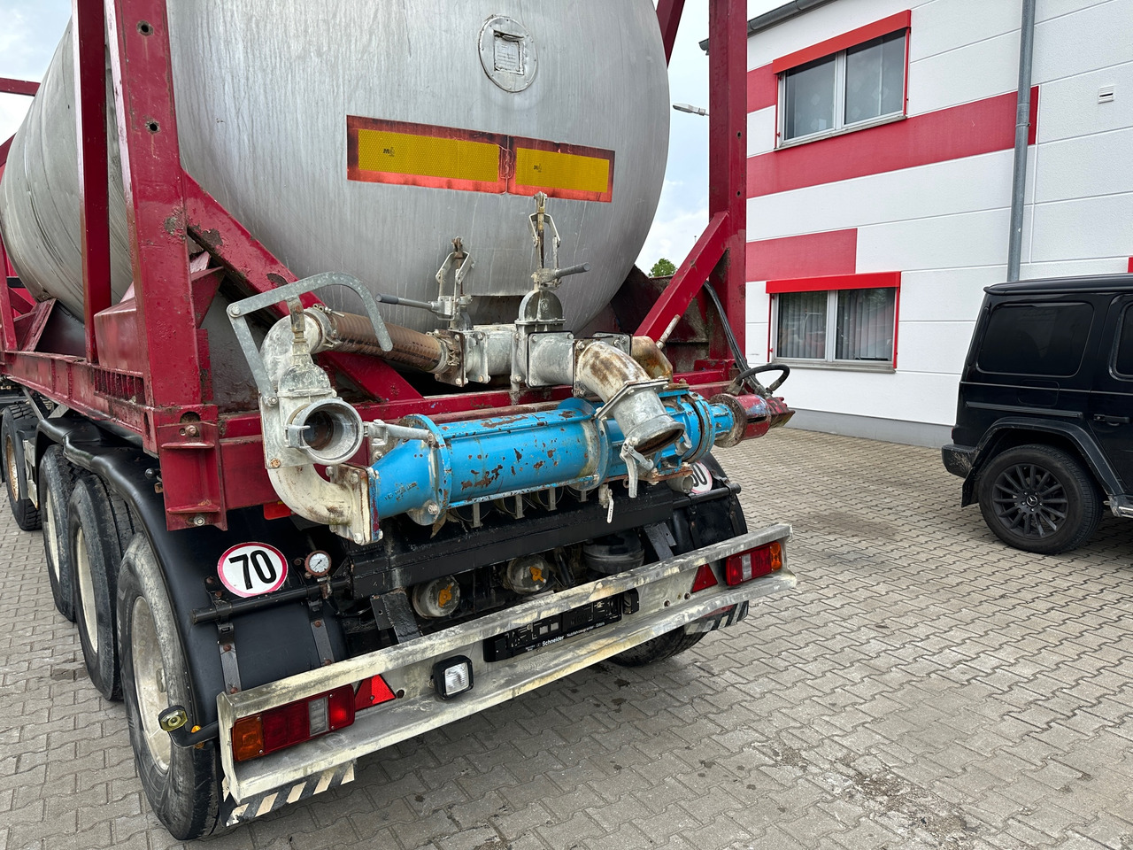 Schmidt CKSA 10/22-20 20 ft Containerkippchassis mit Lebensmitteltank - Semi-trailer jungkit: gambar 2 Schmidt CKSA 10/22-20 20 ft Containerkippchassis mit Lebensmitteltank - Semi-trailer jungkit: gambar 2