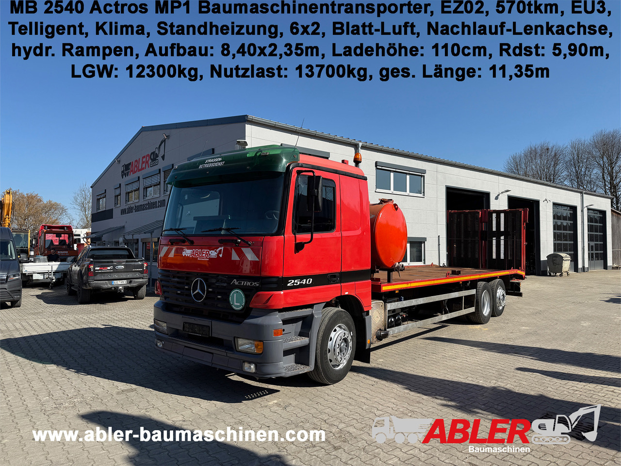 Mercedes-Benz 2540 Actros MP1 Baumaschinentrnasporter - Truk: gambar 1 Mercedes-Benz 2540 Actros MP1 Baumaschinentrnasporter - Truk: gambar 1