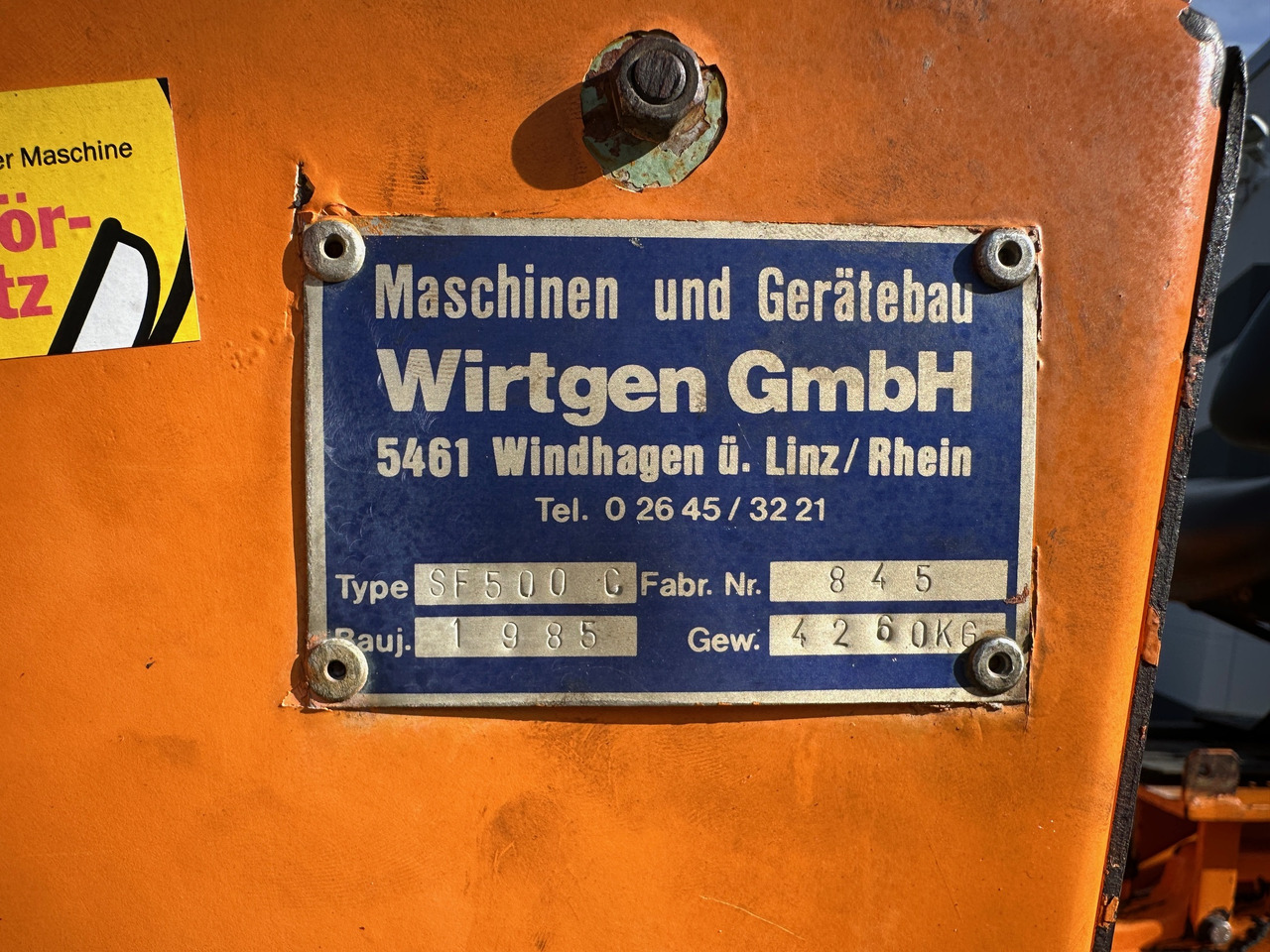 Mesin penggilingan jalan Wirtgen SF500C Asphaltfräse: gambar 13