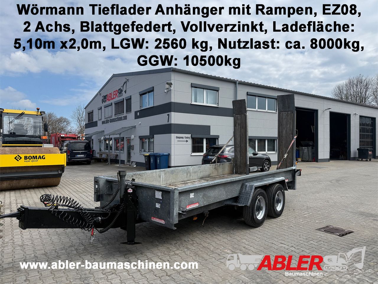 Wörmann Tieflader Anhänger mit Rampen Vollverzinkt - Trailer low bed: gambar 1 Wörmann Tieflader Anhänger mit Rampen Vollverzinkt - Trailer low bed: gambar 1