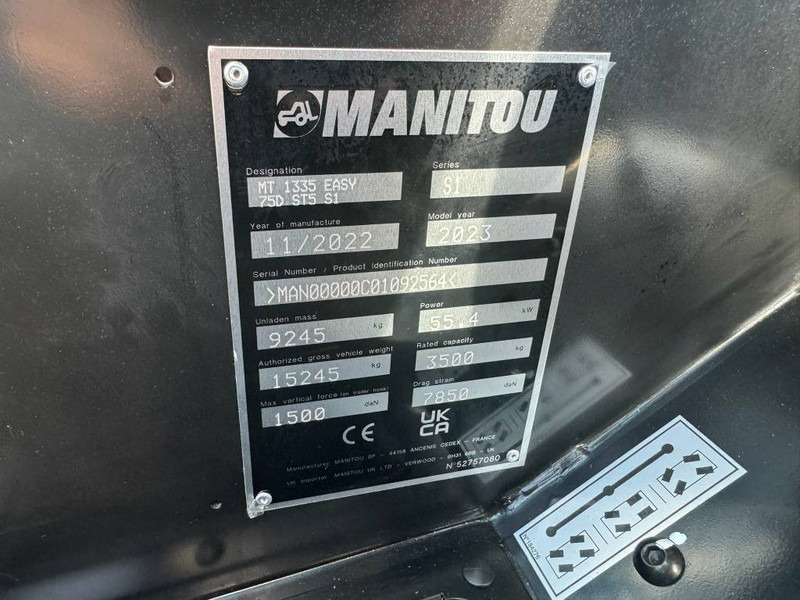 Telehandler baru Manitou MT 1335: gambar 13