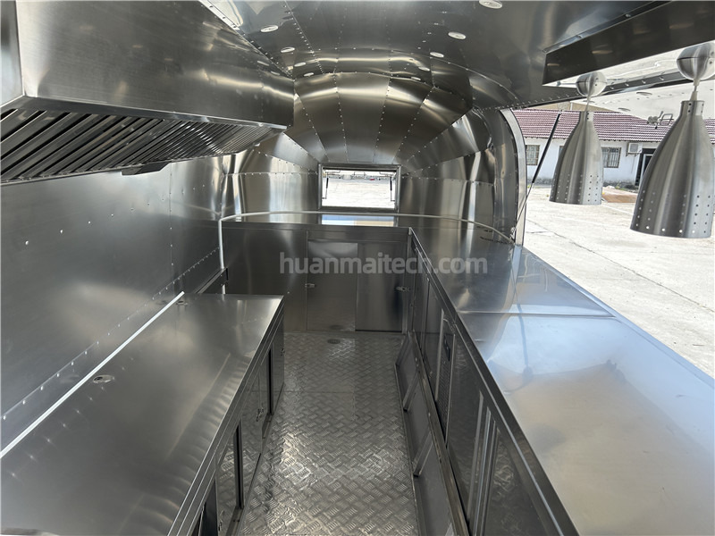 Trailer penjual baru Burger Van Black Airstream Food Truck,Food Trailer,foodtruck: gambar 10