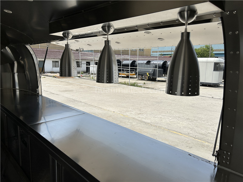 Trailer penjual baru Burger Van Black Airstream Food Truck,Food Trailer,foodtruck: gambar 11