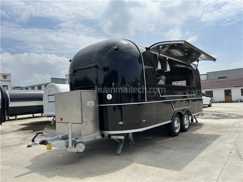 Trailer penjual baru Burger Van Black Airstream Food Truck,Food Trailer,foodtruck: gambar 7