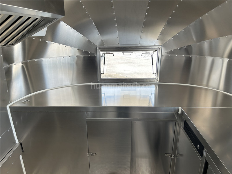 Trailer penjual baru Burger Van Black Airstream Food Truck,Food Trailer,foodtruck: gambar 14